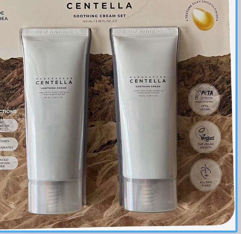 SKIN1004 Madagascar Centella Soothing Cream Set 2x 3.38oz Vegan Face 12M